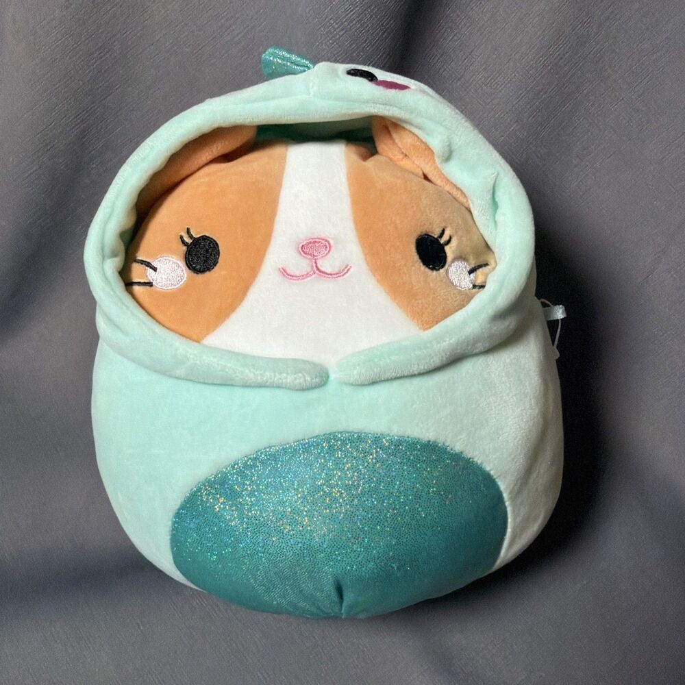 Squishmallows Olena the Cat Hamster Dressed as Dinosaur Costume Pajamas